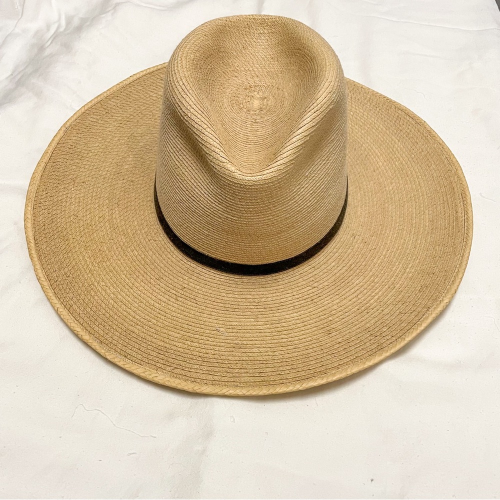 Guatemala Gus Palm Leaf Straw Cowboy Hat Handcrafted By Maya-Quiche. Size 6 7/8